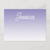 (編集可能)淡い紫の色グラデーションとテキスト 案内ポストカード (正面)