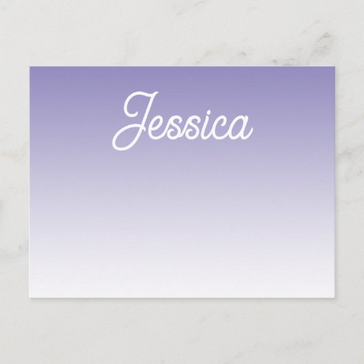 (編集可能)淡い紫の色グラデーションとテキスト 案内ポストカード (正面)