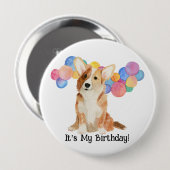 編集可能「私の誕生日だ！」 ボタン 缶バッジ (正面&裏面)