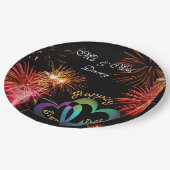 編集可能 – Fireworksで楽しく終わる ペーパープレート (アングル)