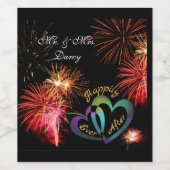 編集可能 – Fireworksで楽しく終わる ワインラベル (シングルラベル)