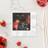 編集可能 – Fireworksで楽しく終わる 縁ありカクテルナプキン (インサイチュ)