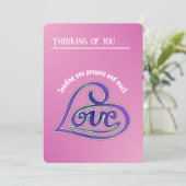 編集可能 – Get Well Sending Love & Loves – カード (スタンド正面)