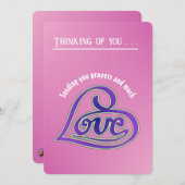 編集可能 – Get Well Sending Love & Loves – カード (正面/裏面)