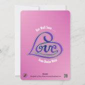 編集可能 – Get Well Sending Love & Loves – カード (裏面)