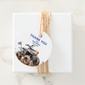 編集可能ATVホイーラーバイク誕生日ありがとうラベル フェイバータグ (インサイチュ)