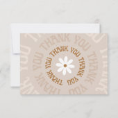 編集可能Bohoありがとう赤ちゃんシャワーカードテンプレート サンキューカード (裏面)