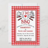 編集可能I Do BBQ婚約 招待状 (正面)