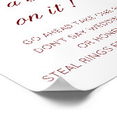 編集可能Itにリングや輪を置くブライダルシャワーゲームサイト ポスター (角)