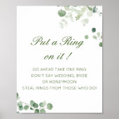 編集可能Itにリングや輪を置くブライダルシャワーゲームサイト ポスター (正面)