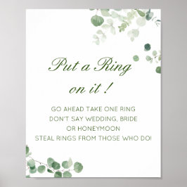 編集可能Itにリングや輪を置くブライダルシャワーゲームサイト ポスター