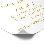 編集可能Itにリングや輪を置くブライダルシャワーゲームサイト ポスター (角)