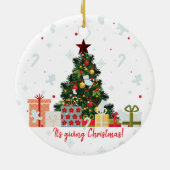 編集可能it's与えクリスマスホリデーオーナメント セラミックオーナメント (裏面)