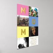 編集可能MOMカラーブロック数々の写真金ゴールド 箔ポスター (レイダウン)