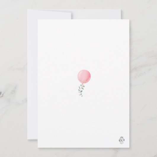 編集可能Ohベビーベビーシャワー招待状 招待状 (裏面)