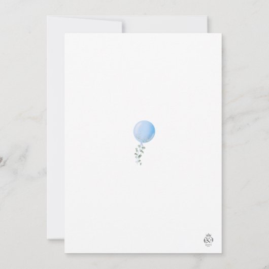 編集可能Ohボーイベビーシャワー招待状 招待状 (裏面)