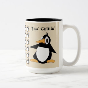 編集可能Perciusペンギンのコーヒー・マグ ツートーンマグカップ