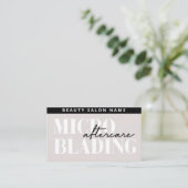 編集可能PMU Brow Microblading AfterCare 名刺 (スタンド正面)