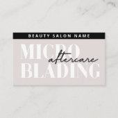 編集可能PMU Brow Microblading AfterCare 名刺 (正面)
