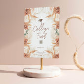 編集可能QR卒業カレッジファンドの看板 台座サイン