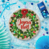 編集文字アシエットジョユーノエル9" ペーパープレート (パーティー)