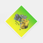 編集文字オーストラリアの日ガムリーフワトルランチョンN スタンダードランチョンナプキン (角)