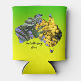 編集文字オーストラリアデイガムリーフワトル 缶クーラー