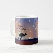 編集文字フラグKangarooオーストラリアの日 コーヒーマグカップ (正面左)