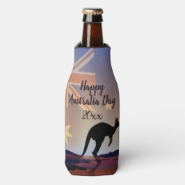 編集文字フラグKangarooオーストラリアの日 ボトルクーラー