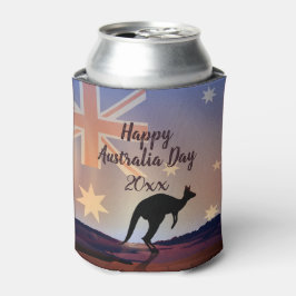 編集文字フラグKangarooオーストラリアの日 缶クーラー