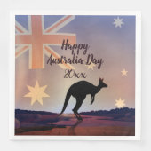 編集文字フラッグKangarooオーストラリアのデイディナー (正面)