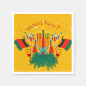 編集文字マッチングクワンザパーティーカクテル スタンダードカクテルナプキン (正面)