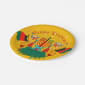 編集文字マッチングクワンザパーティー7" ペーパープレート (アングル)