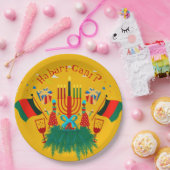 編集文字マッチングクワンザパーティー9" ペーパープレート (パーティー)