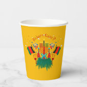 編集文字マッチングクワンザパーティー 紙コップ (裏面)