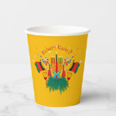 編集文字マッチングクワンザパーティー 紙コップ (正面)