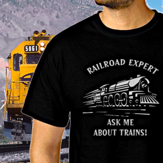 編集文字名前を追加Railroad Expert 頼 About Train Tシャツ