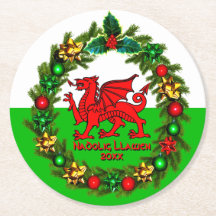 編集文字年ウェールズ国旗赤いドラゴンクリスマス