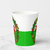 編集文字年ウェールズ国旗赤いドラゴンクリスマス 紙コップ (右)