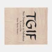 編集文字, TGIFこの祖母は素晴らしい フリースブランケット (正面(横))