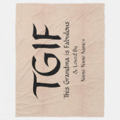 編集文字, TGIFこの祖母は素晴らしい フリースブランケット (正面)