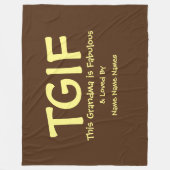 編集文字, TGIFこの祖母は素晴らしい フリースブランケット (正面)