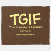 編集文字, TGIFこの祖母は素晴らしい フリースブランケット (正面(横))