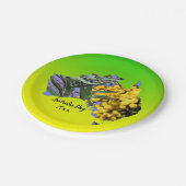 編集文字Australia Day Gum Leaf Wattle 7" ペーパープレート (アングル)