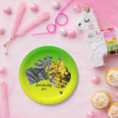 編集文字Australia Day Gum Leaf Wattle 7" ペーパープレート (パーティー)