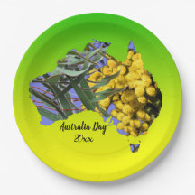 編集文字Australia Day Gum Leaf Wattle 9"
