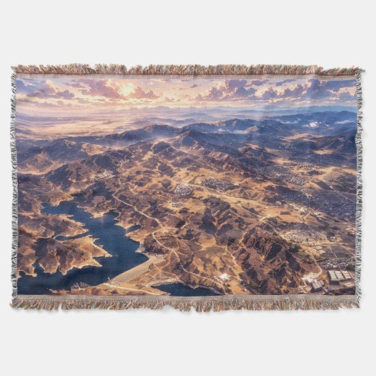 編集済み写真風景アート (高品質) スローブランケット (正面)