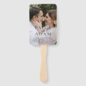 編集用写真 現代の結婚式プログラム ハンドファン (正面)