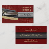 編集者の作家の作家のジャーナリストのクイル 名刺 (正面/裏面)