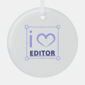 編集者 ガラスオーナメント (正面)